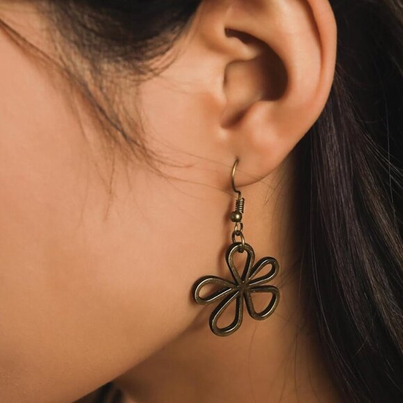 Ethnic Boho Colorful Braided Rope Necklace, Multi-Layered, Wooden Beads, Copper - Picture 3 of 7